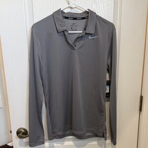 Nike Women’s Dark Gray Dri-FIT Golf Polo Shirt